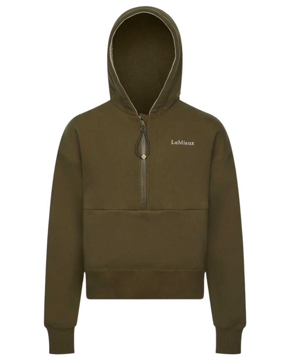 Alpine Coloured LeMieux Young Rider Hettie Half Zip Hoodie On A White Background