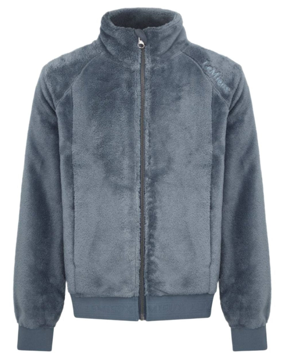 Petrol Coloured LeMieux Young Rider Libby Fleece Jacket On A White Background