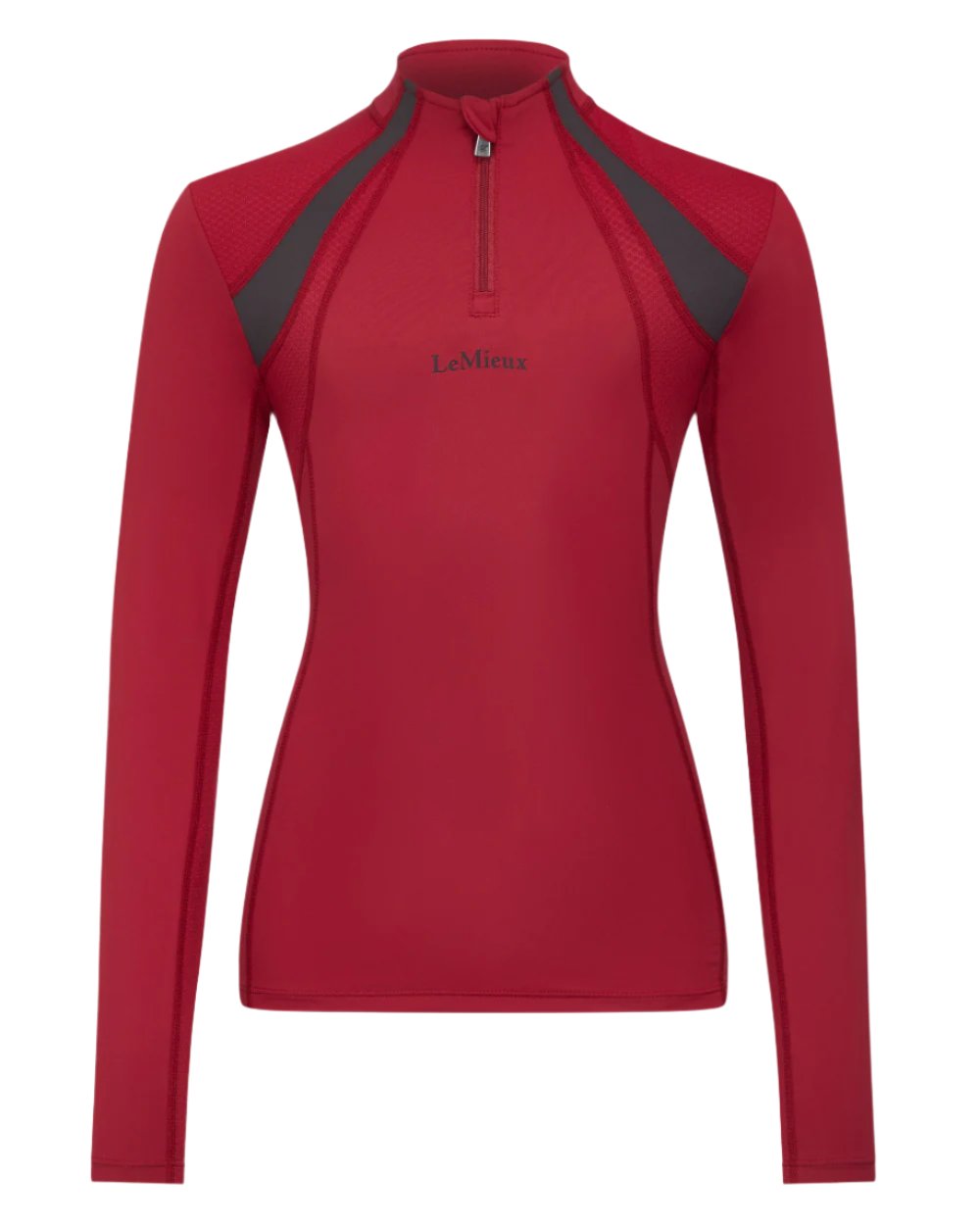 Ember Coloured LeMieux Young Rider Mia Mesh Base Layer On A White Background