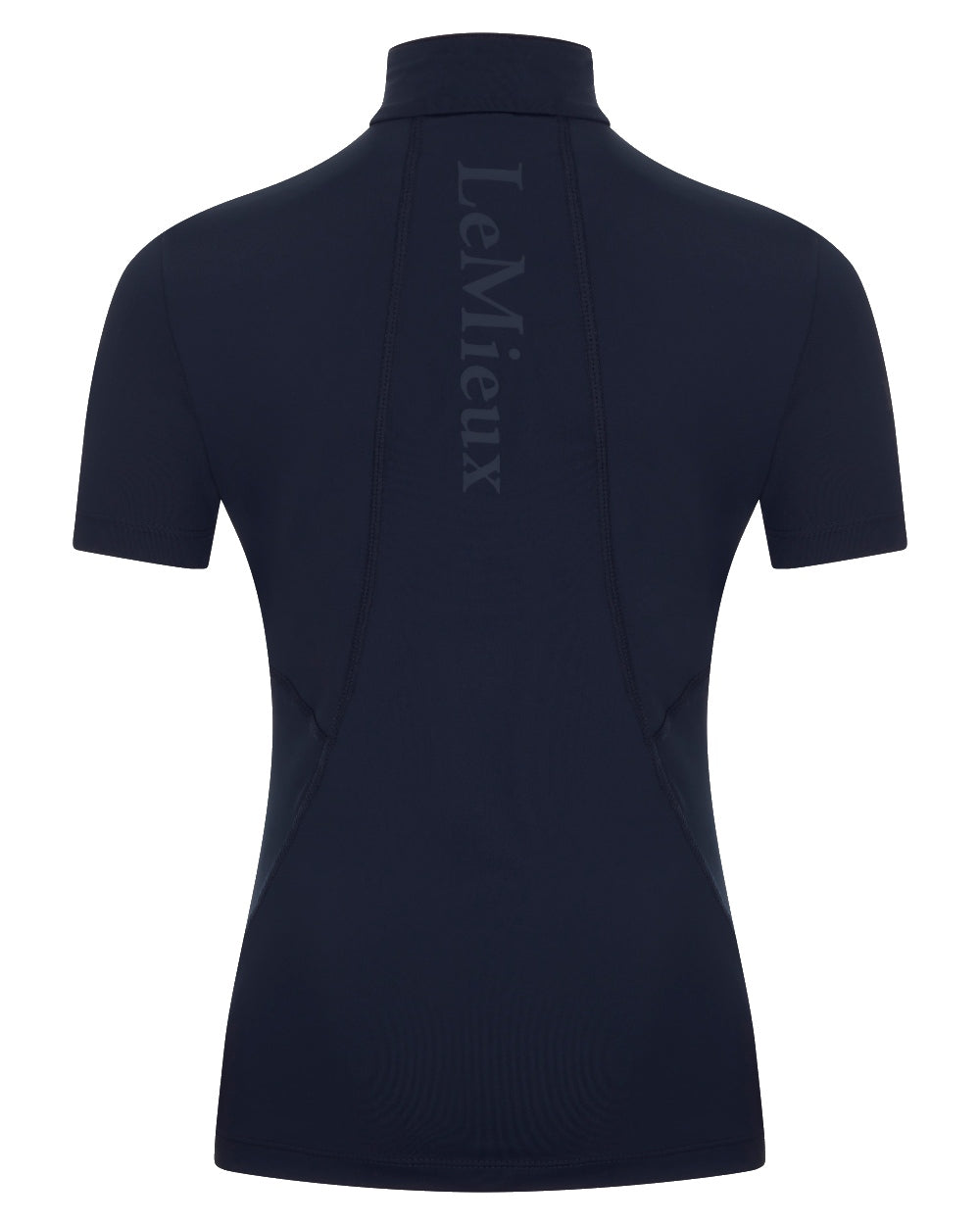 Indigo coloured LeMieux Young Rider Short Sleeve Base Layer on white background