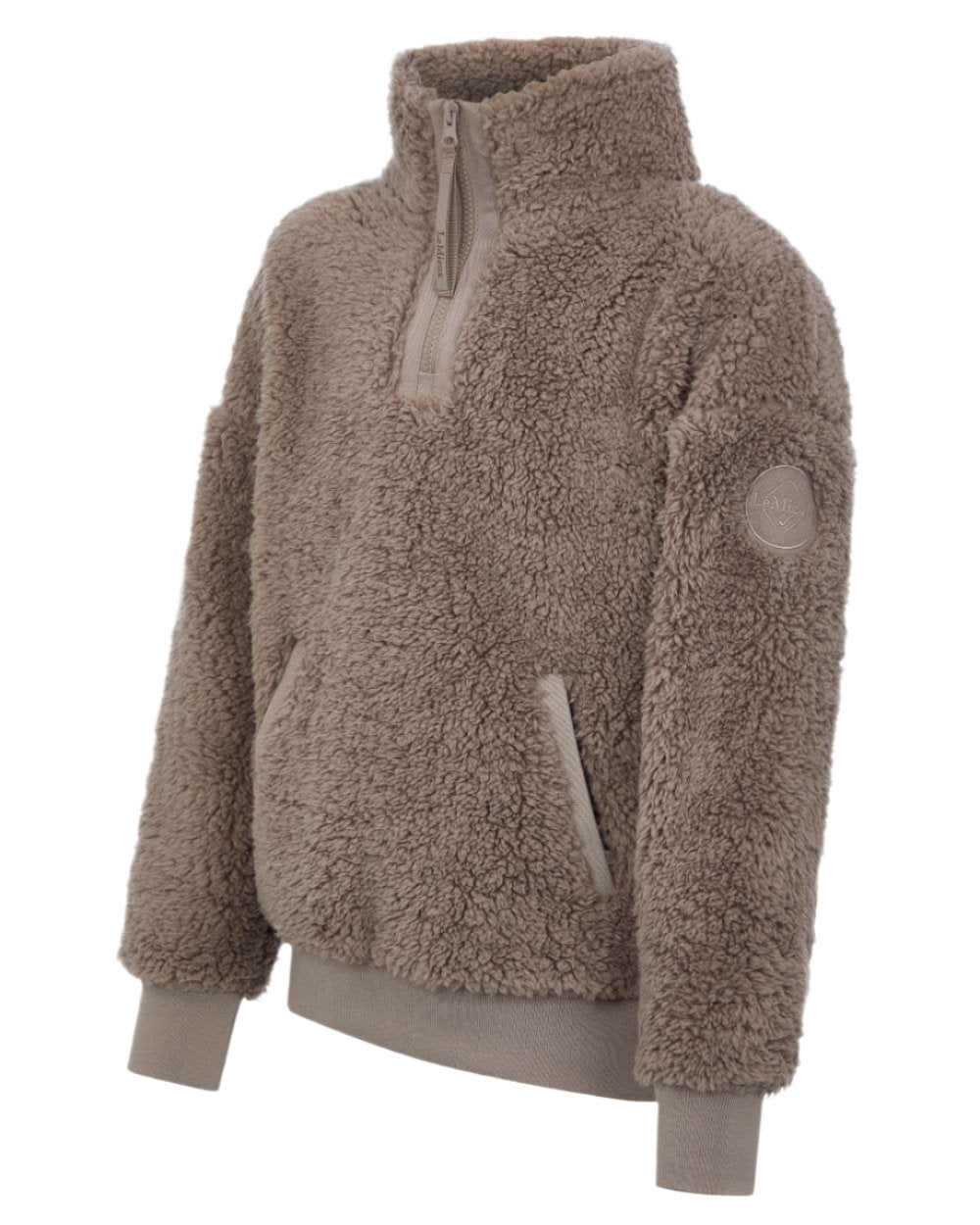 Ash Coloured LeMieux Young Rider Tia Teddy Fleece On A White Background