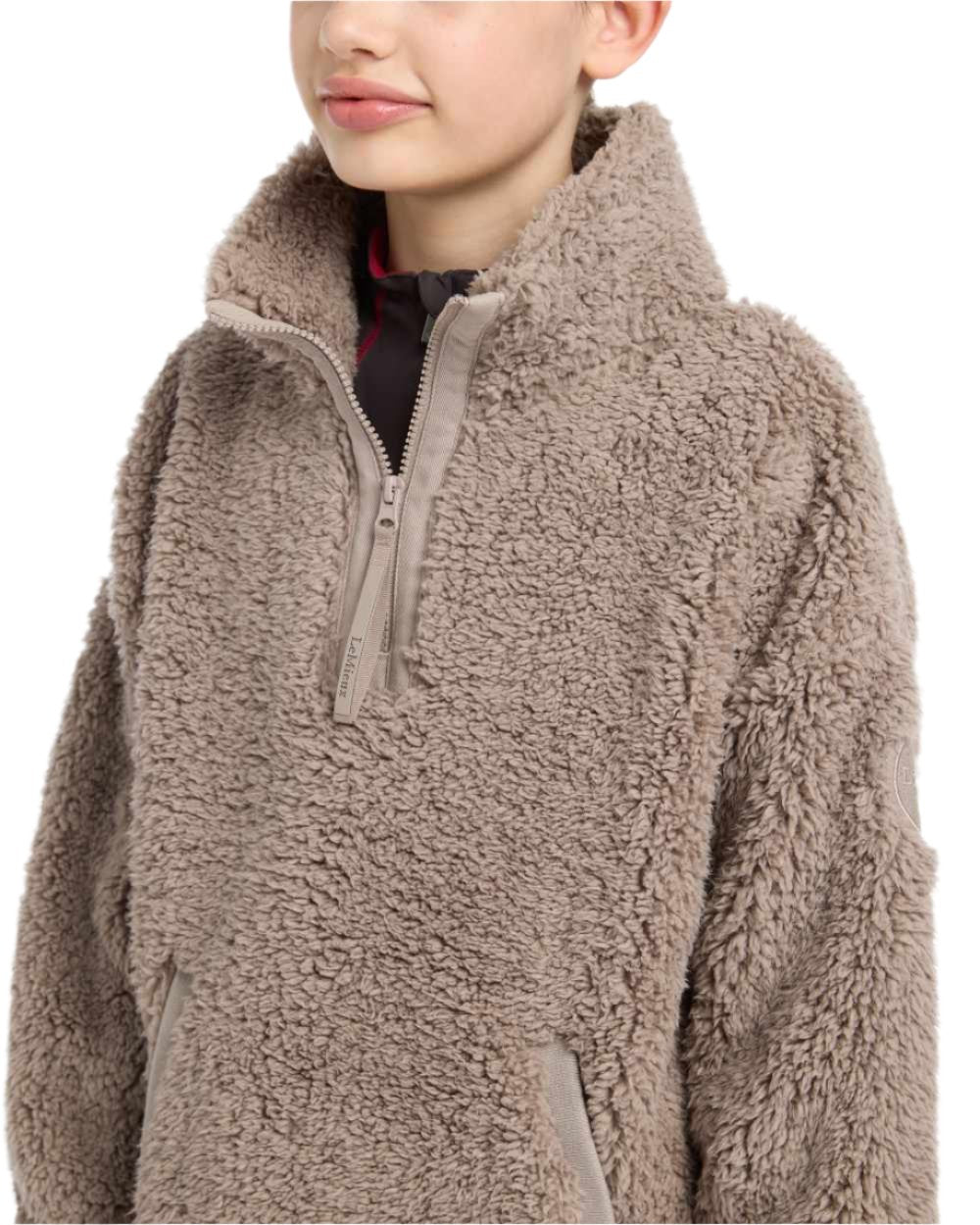 Ash Coloured LeMieux Young Rider Tia Teddy Fleece On A White Background