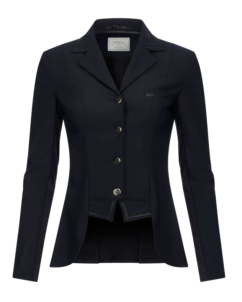 Black coloured LeMieux Zoe Show Jacket on white background