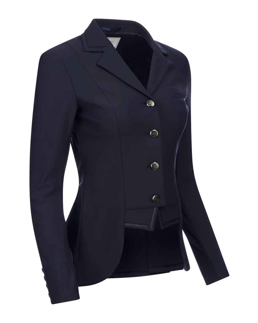 Navy coloured LeMieux Zoe Show Jacket on white background