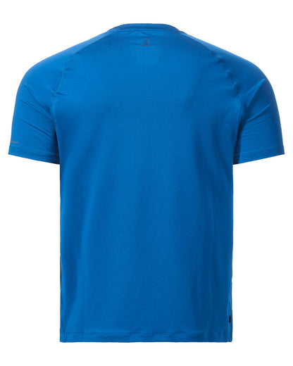 Aruba Blue coloured Musto Mens Sunblock Short Sleeve T-Shirt on White background 