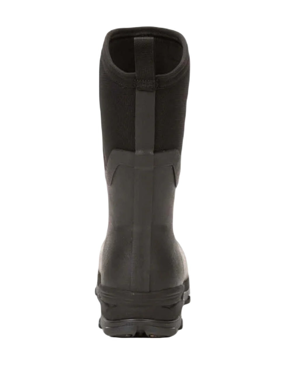 Black Coloured Muck Boots Arctic Ice Mid Wellingtons On A White Background