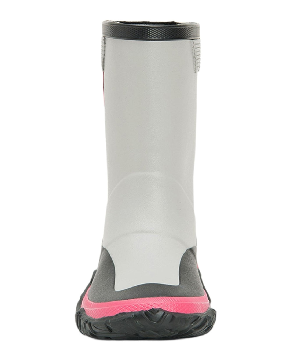 Grey Pink Coloured Muck Boots Childrens Forager Tall Boots on White Background