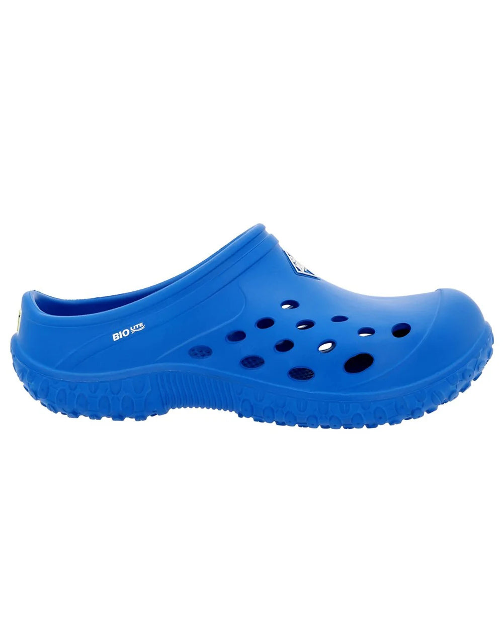 Blue Coloured Muck Boots Childrens Muckster Lite Clogs On A White Background