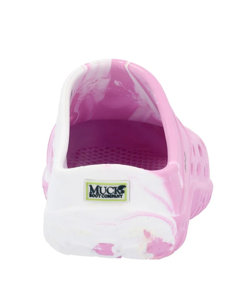 Pink Swirl Coloured Muck Boots Childrens Muckster Lite Clogs On A White Background