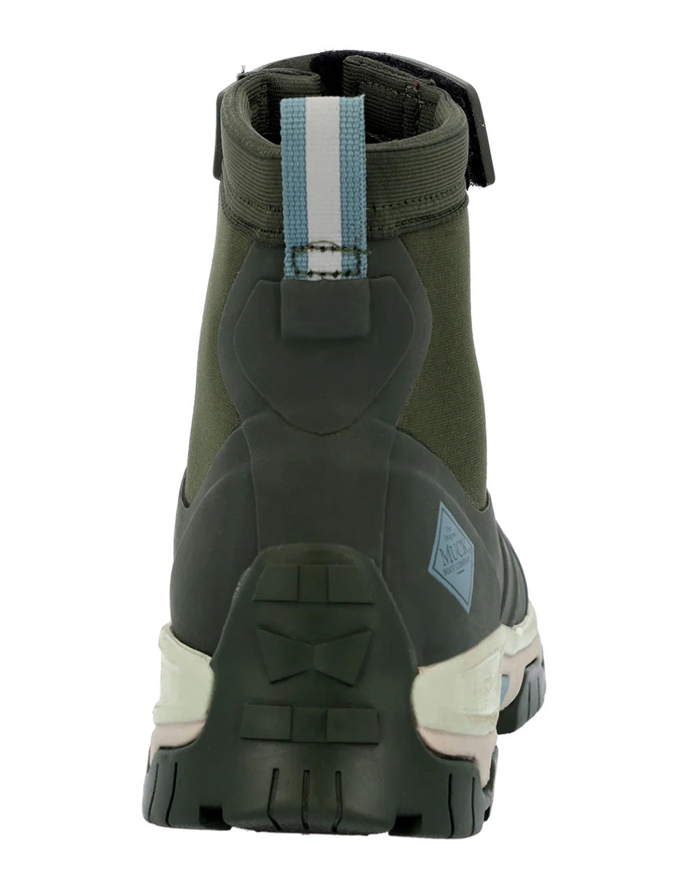 Dark Moss Coloured Muck Boots Ladies Apex Zip Mid Boots On A White Background