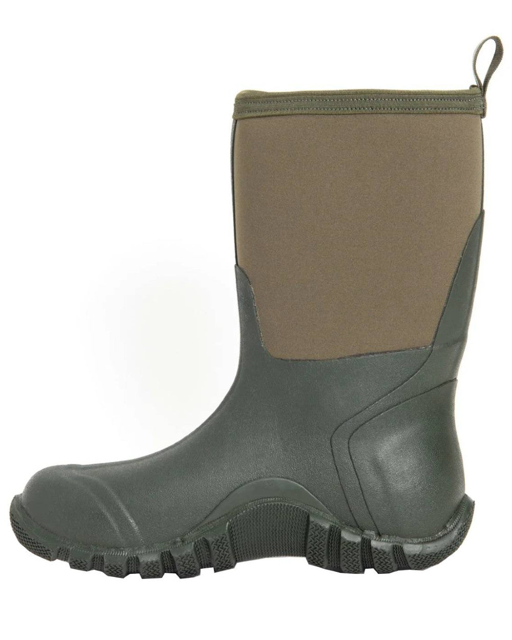 Moss Coloured Muck Boots Unisex Edgewater Classic Short Boots On A White Background