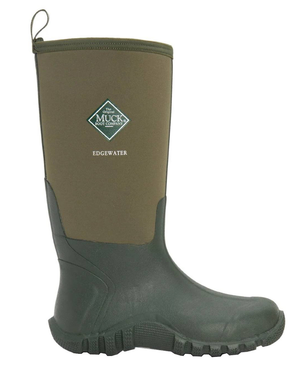 Moss Coloured Muck Boots Unisex Edgewater Classic Tall Boots On A White Background