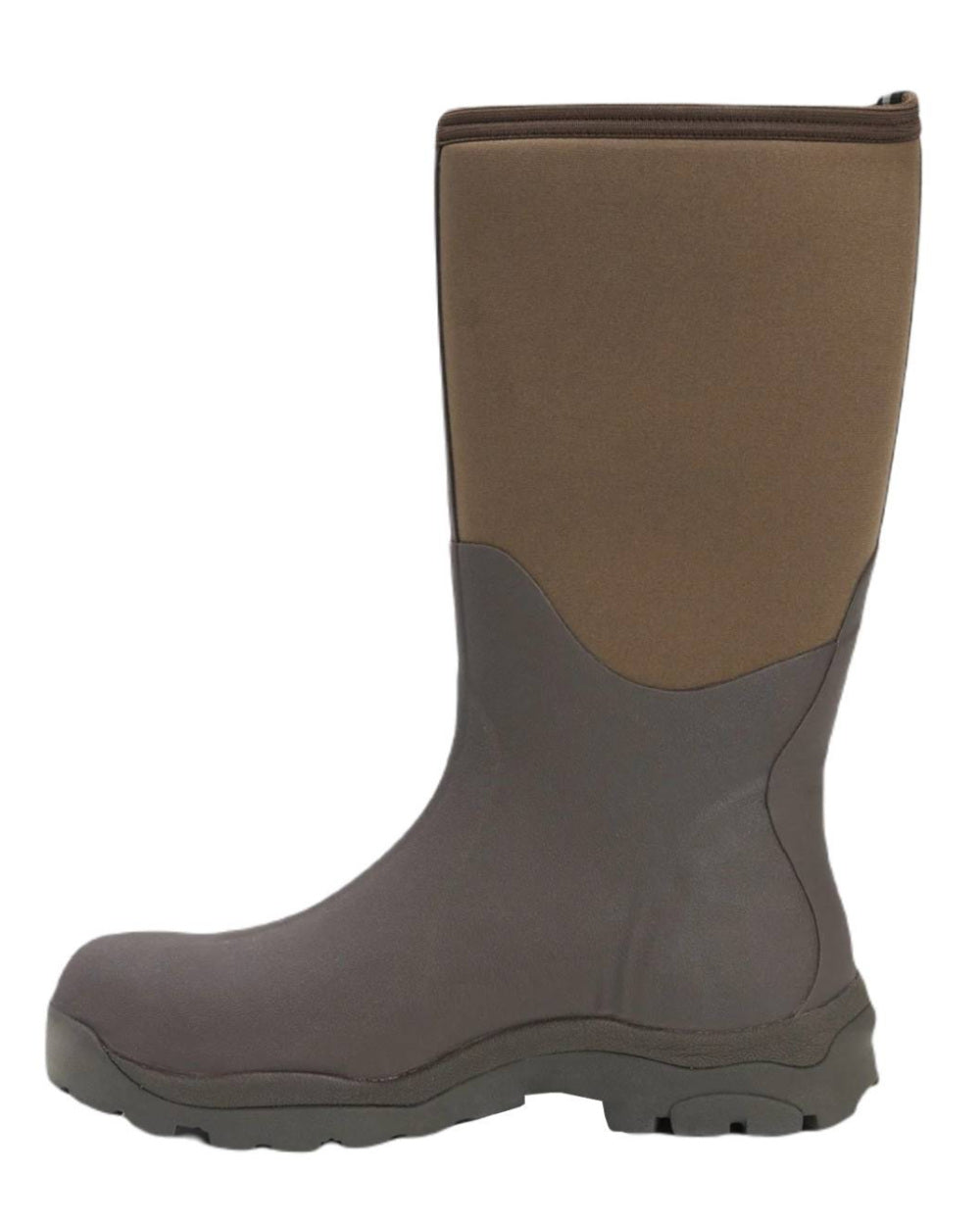 Bark Coloured Muck Boots Womens Wetland Tall Wellingtons On A White Background