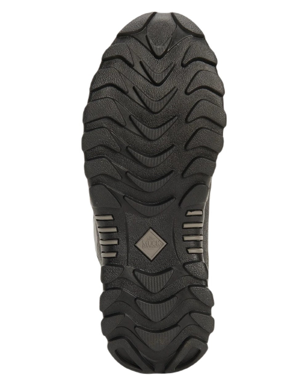 Black Coloured Muck Boots Womens Arctic Sport II Mid Wellingtons On A White Background