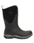 Black Coloured Muck Boots Womens Arctic Sport II Mid Wellingtons On A White Background #colour_black