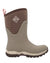 Walnut Chocolate Brown Woven Coloured Muck Boots Womens Arctic Sport II Mid Wellingtons On A White Background #colour_walnut-chocolate-brown-woven