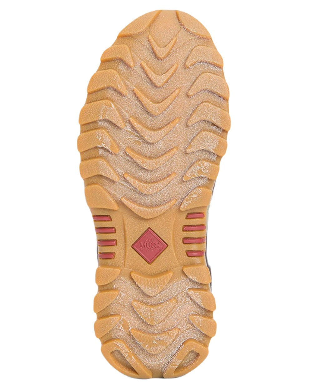 Wine Herringbone Print Coloured Muck Boots Womens Arctic Sport II Mid Wellingtons On A White Background