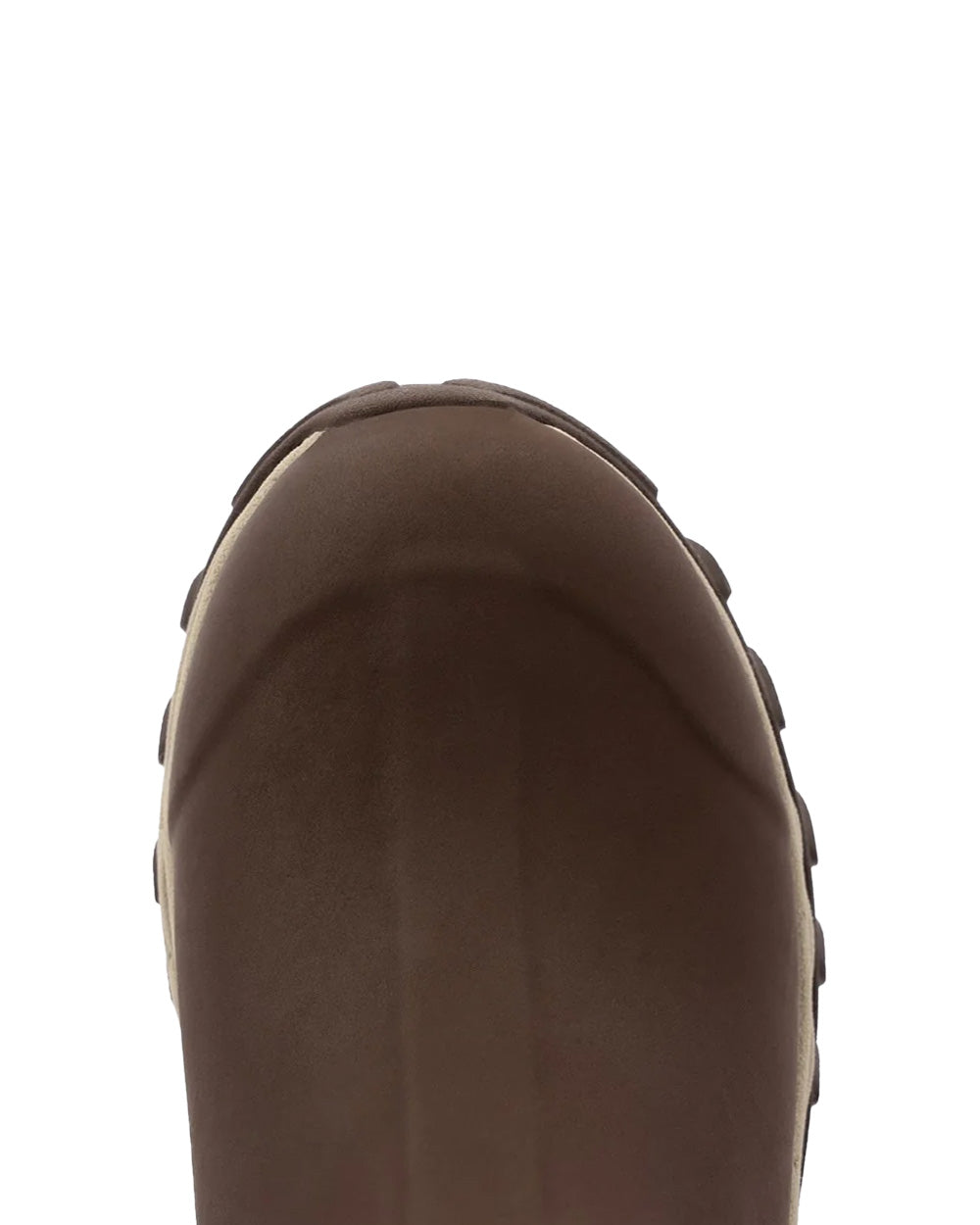 Chocolate Brown Walnut Woven Muck Boots Womens Artic Sport II Tall Wellington Toe on White background