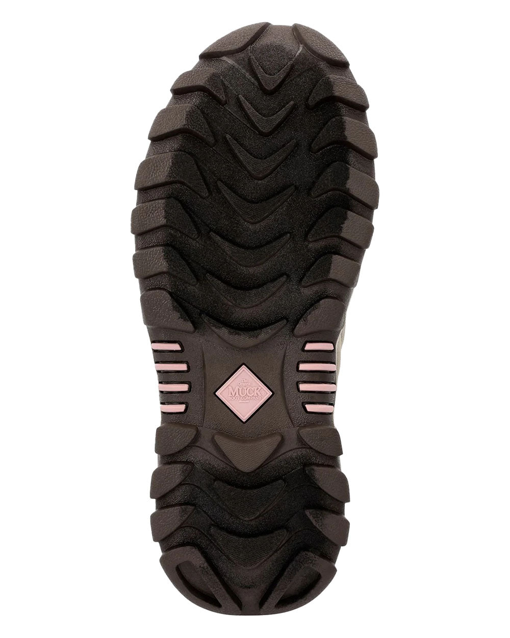 Chocolate Brown Walnut Woven Muck Boots Womens Artic Sport II Tall Wellington Sole on White background