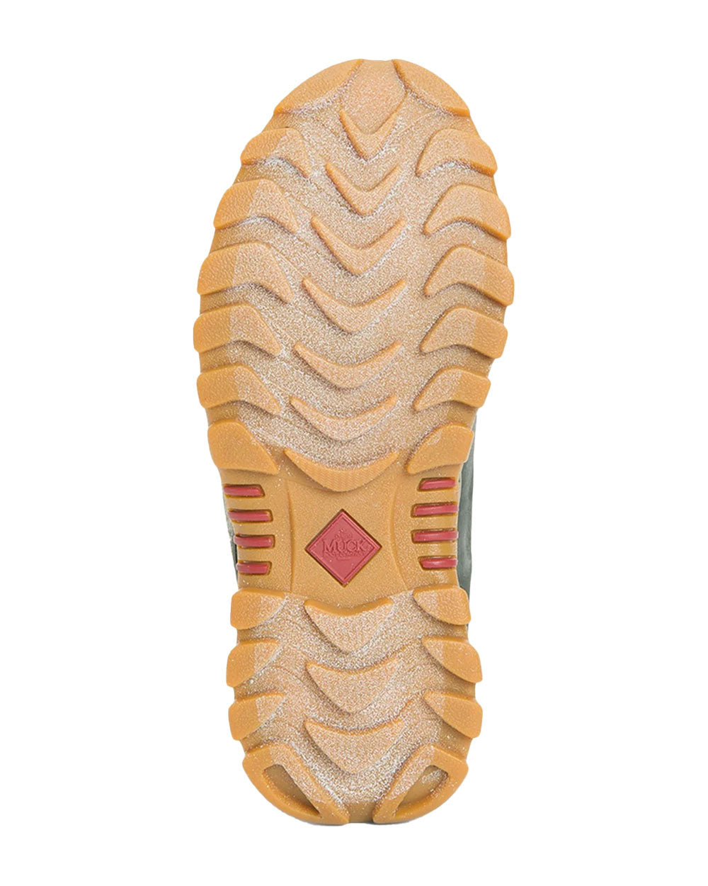 Olive Herringbone Muck Boots Womens Artic Sport II Tall Wellington Sole on White background