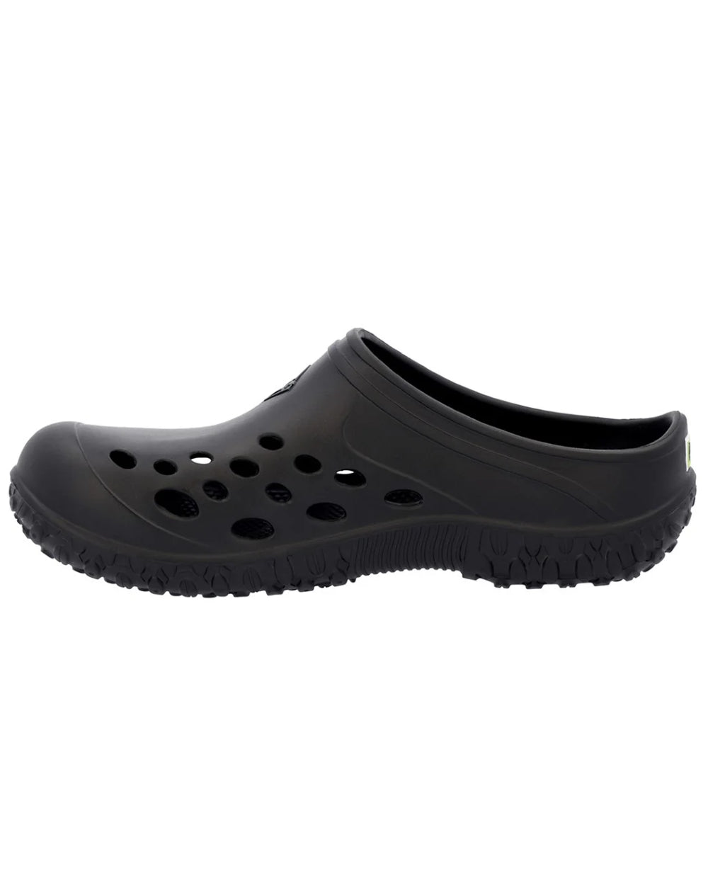 Black Coloured Muck Boots Womens Muckster Lite Clogs On A White Background