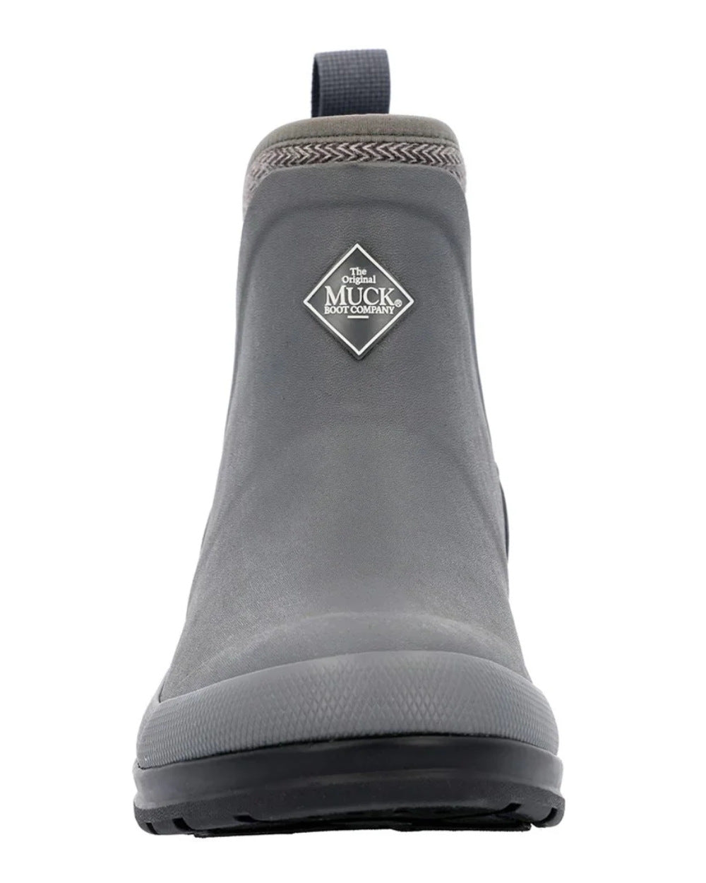 Grey Plaid Print Coloured Muck Boots Womens Originals Pull-On Ankle Boots On A White Background