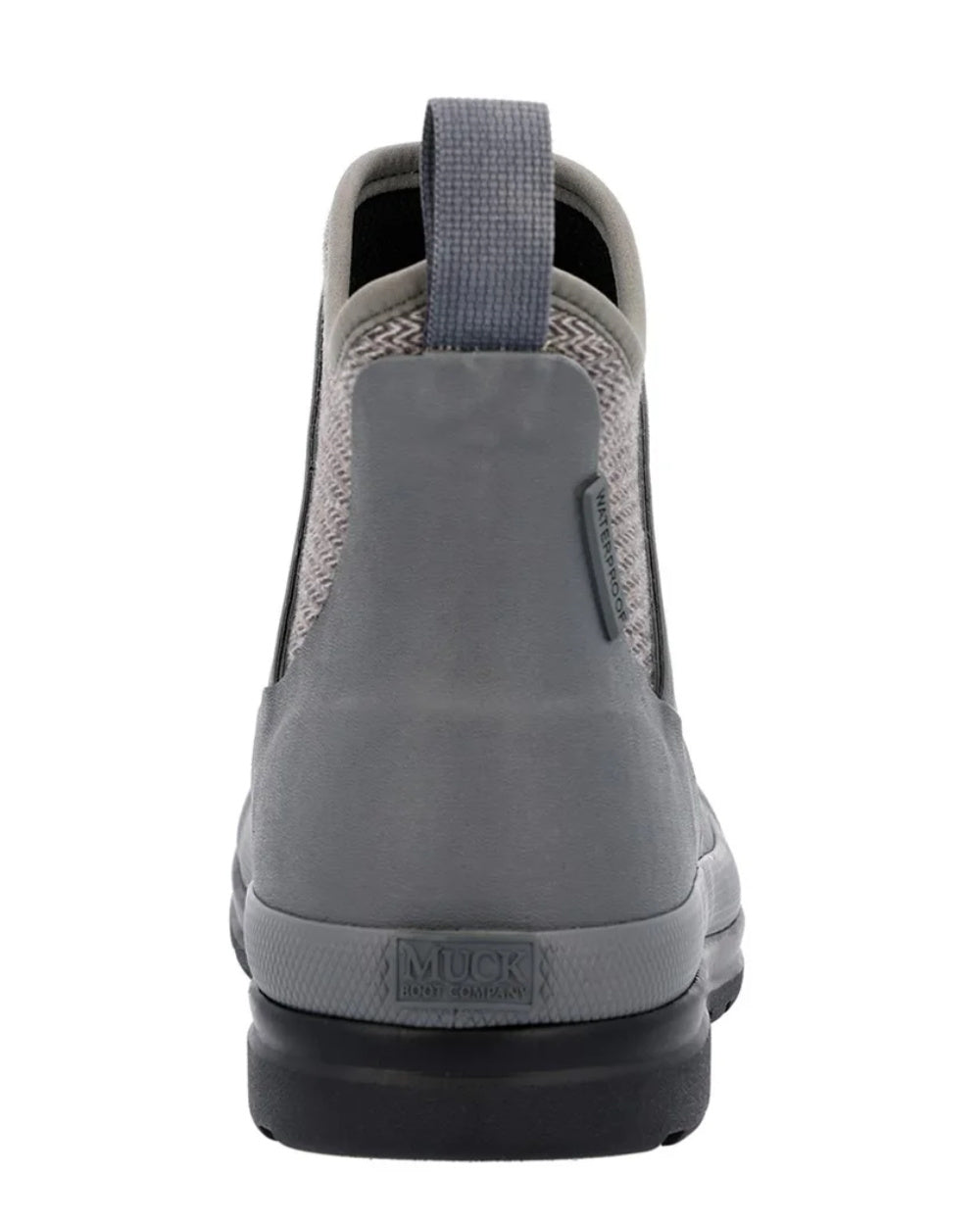 Grey Plaid Print Coloured Muck Boots Womens Originals Pull-On Ankle Boots On A White Background