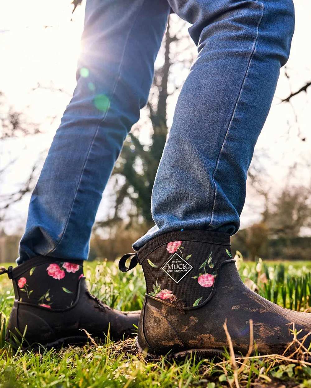 Peony Roses Coloured Muck Boots Women&