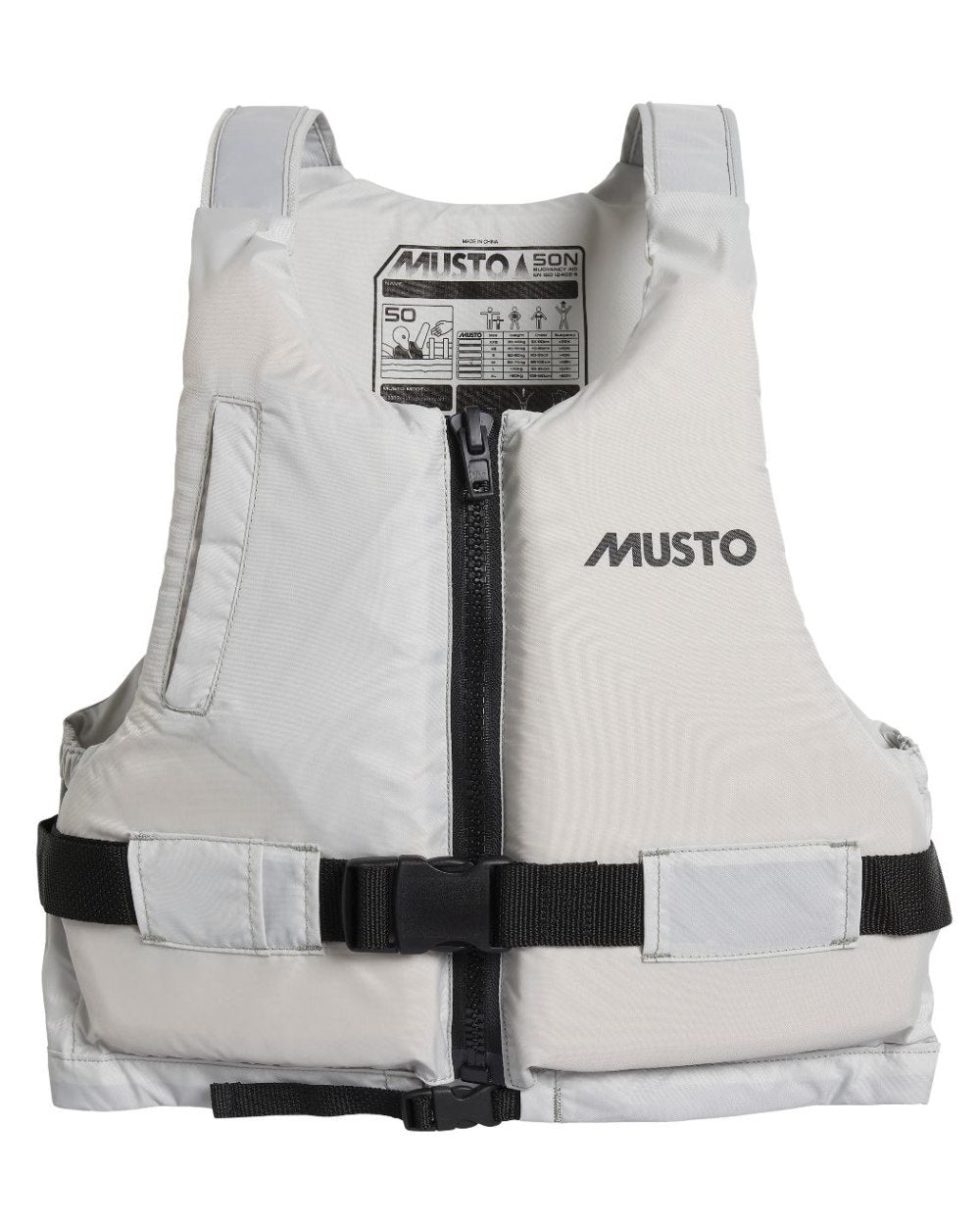 Platinum Coloured Musto Buoyancy Aid On A White Background