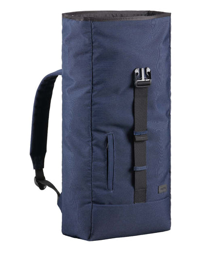 Navy Coloured Musto Canvas Roll Top Bag On A White Background