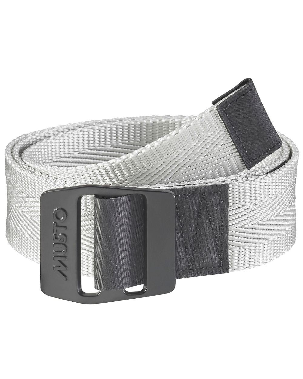Platinum Coloured Musto Essential Belt On A White Background 