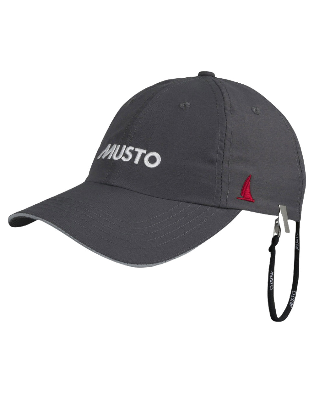 Charcoal coloured Musto Essential Fast Dry Crew Cap on white background
