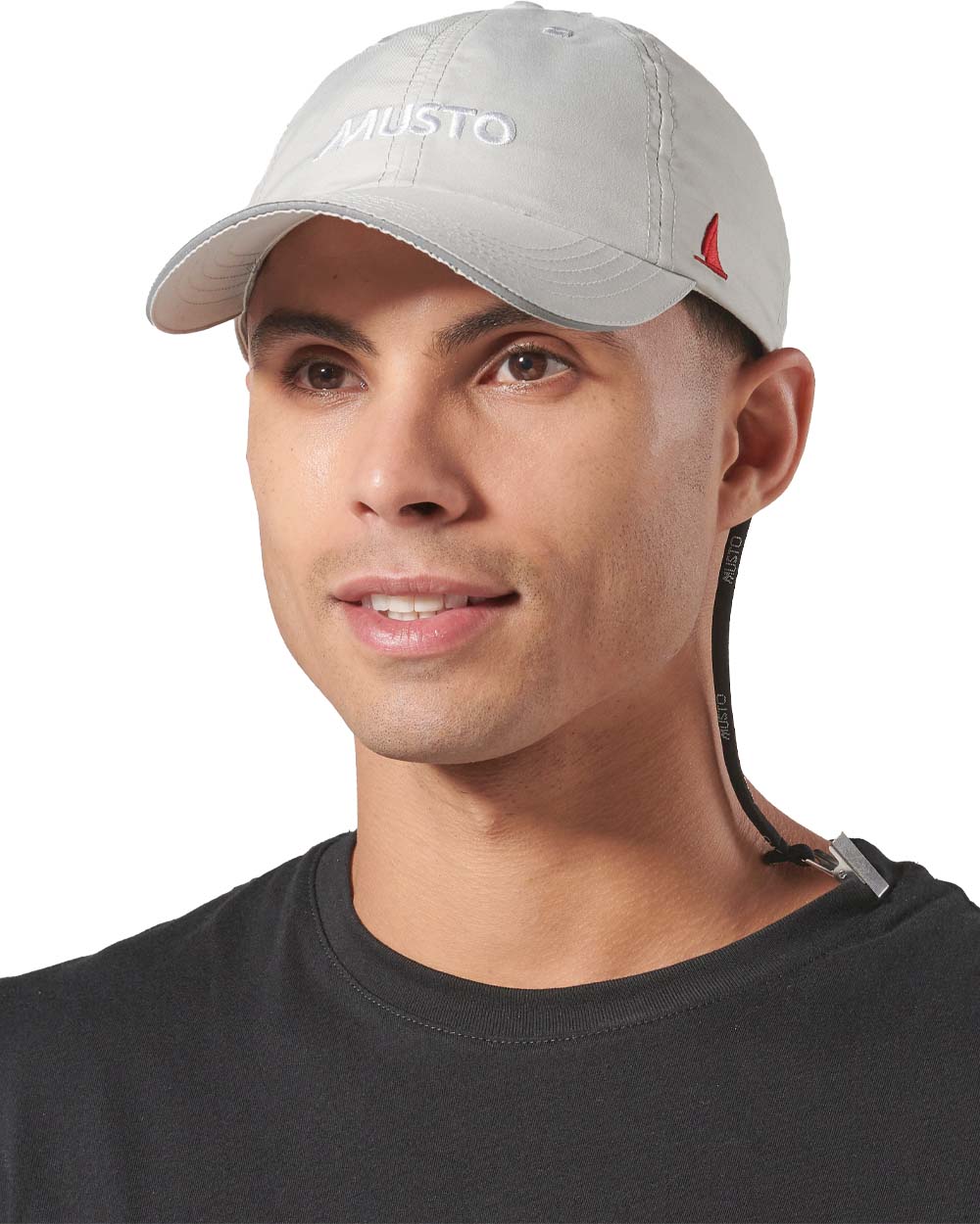 Platinum coloured Musto Essential Fast Dry Crew Cap on White background