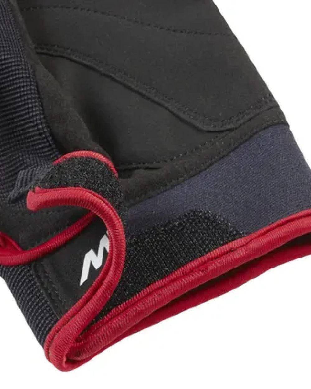 Black Coloured Musto Essential Sailing Short Finger Glove 2.0 on White Background