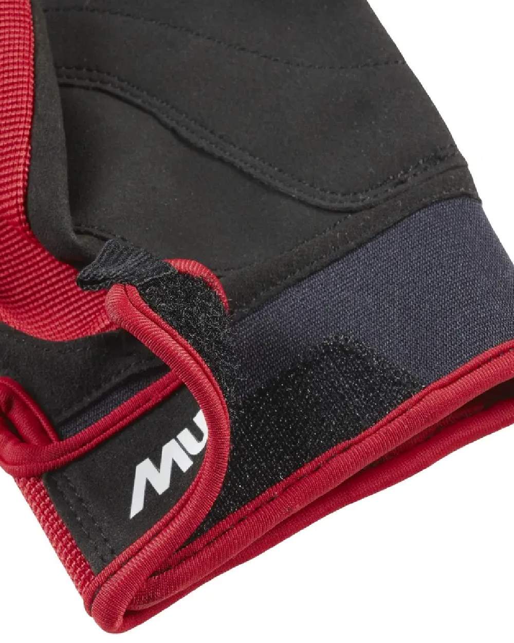 True Red Coloured Musto Essential Sailing Short Finger Glove 2.0 on White Background