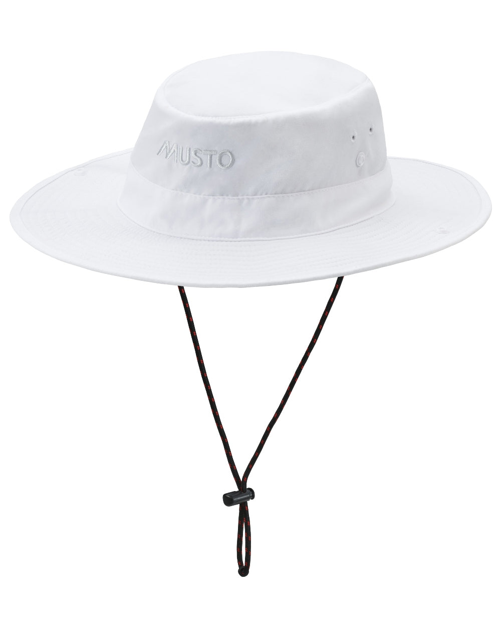 White Coloured Musto Fast Dry Brimmed Hat on White Background