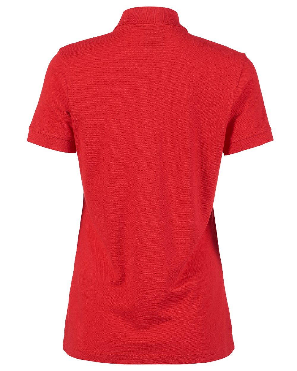 True Red Coloured Musto Ladies Essential Pique Polo Shirt on white background