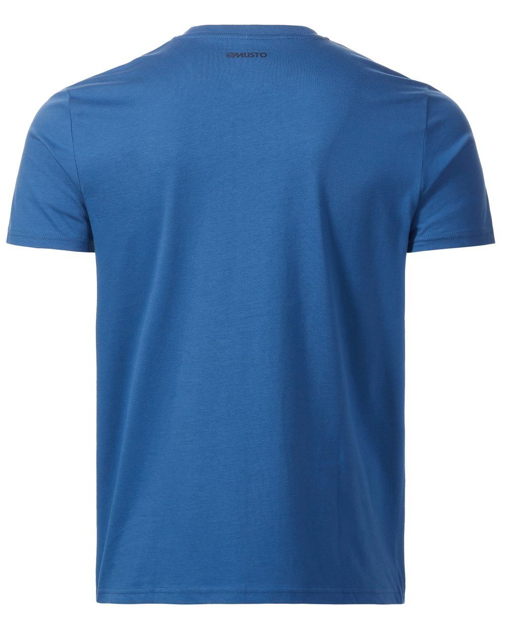 Marine Blue Coloured Musto Logo Tee On A White Background