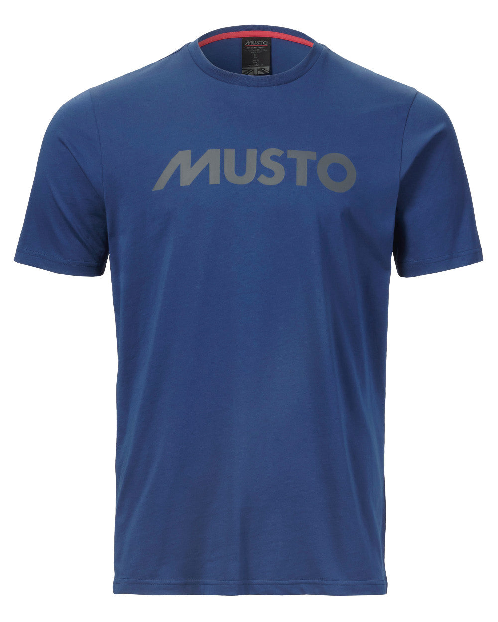 Blueprint Coloured Musto Logo Tee On A White Background
