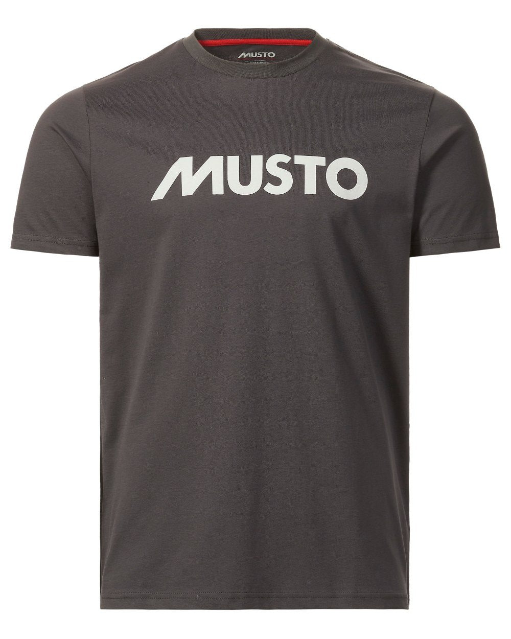 Carbon Coloured Musto Logo Tee On A White Background