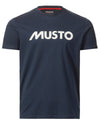 Navy Coloured Musto Logo Tee On A White Background #colour_navy