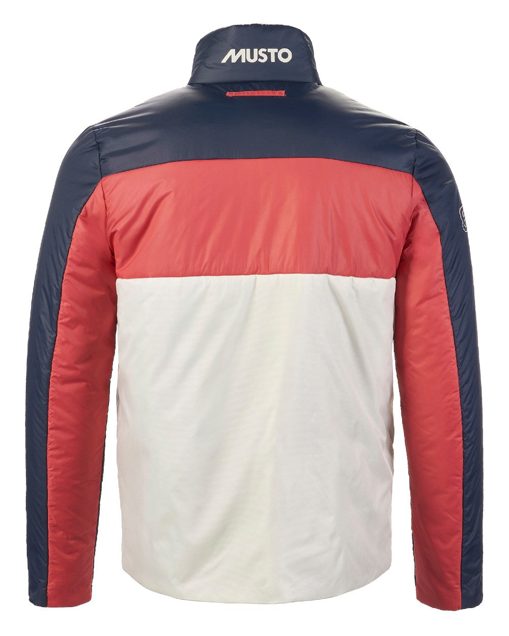 Antique Sail White/Navy Musto Mens 64 PrimaLoft Jacket On A White Background