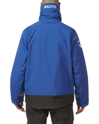 Racer Blue coloured Musto Mens BR1 Channel Jacket on White background 