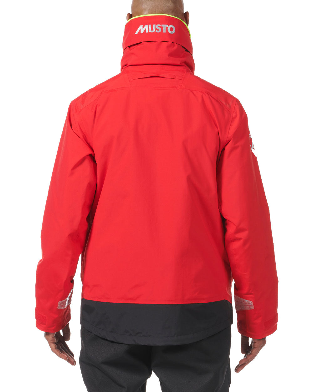 True Red coloured Musto Mens BR1 Channel Jacket on White background