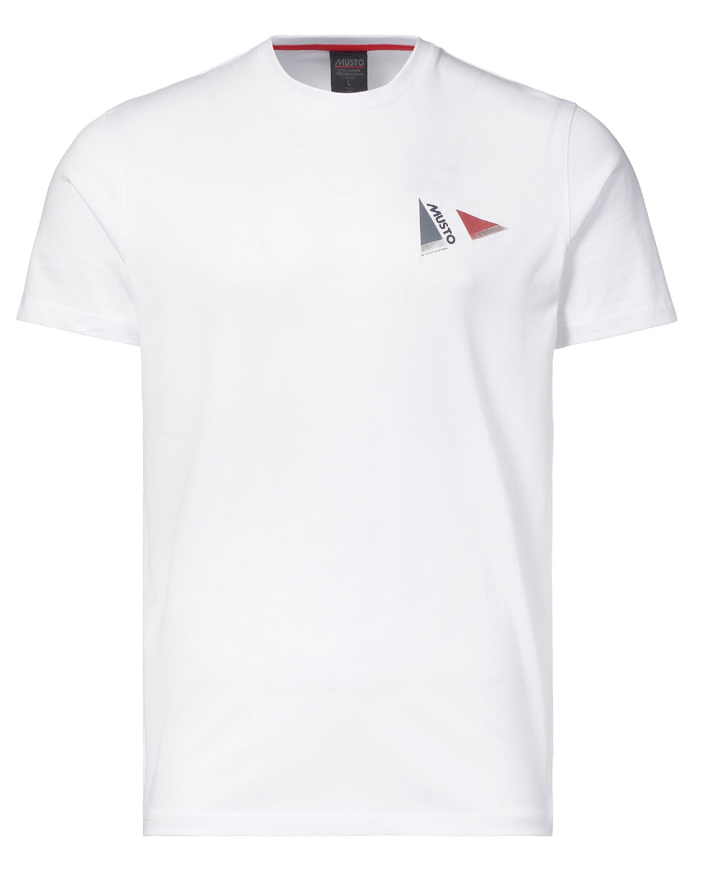 White Coloured Musto Mens Corsica Short Sleeve T-Shirt On A White Background 