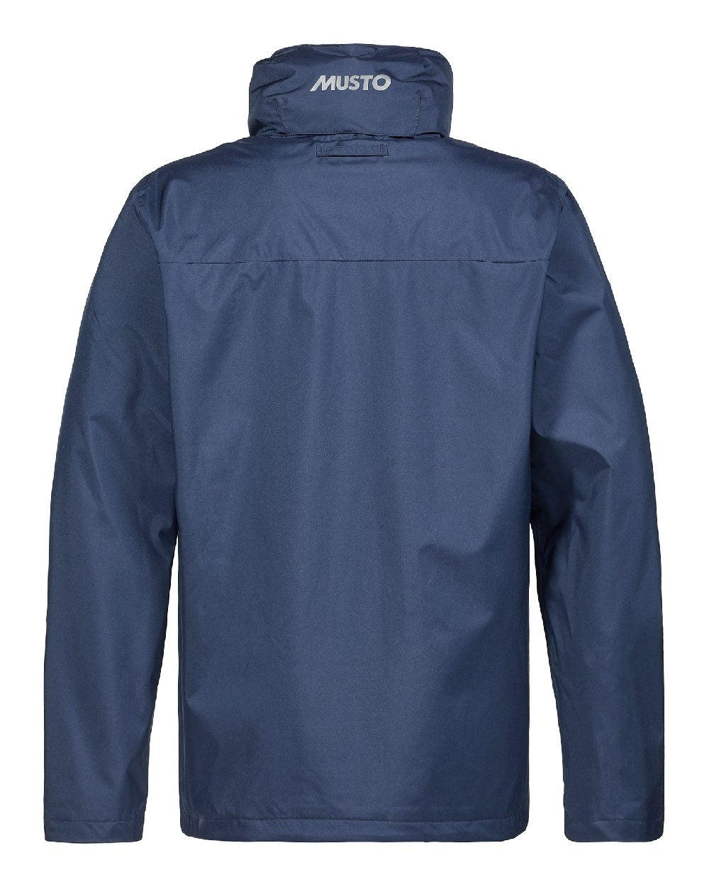 Navy coloured Musto Mens Essential Rain Jacket on white background 