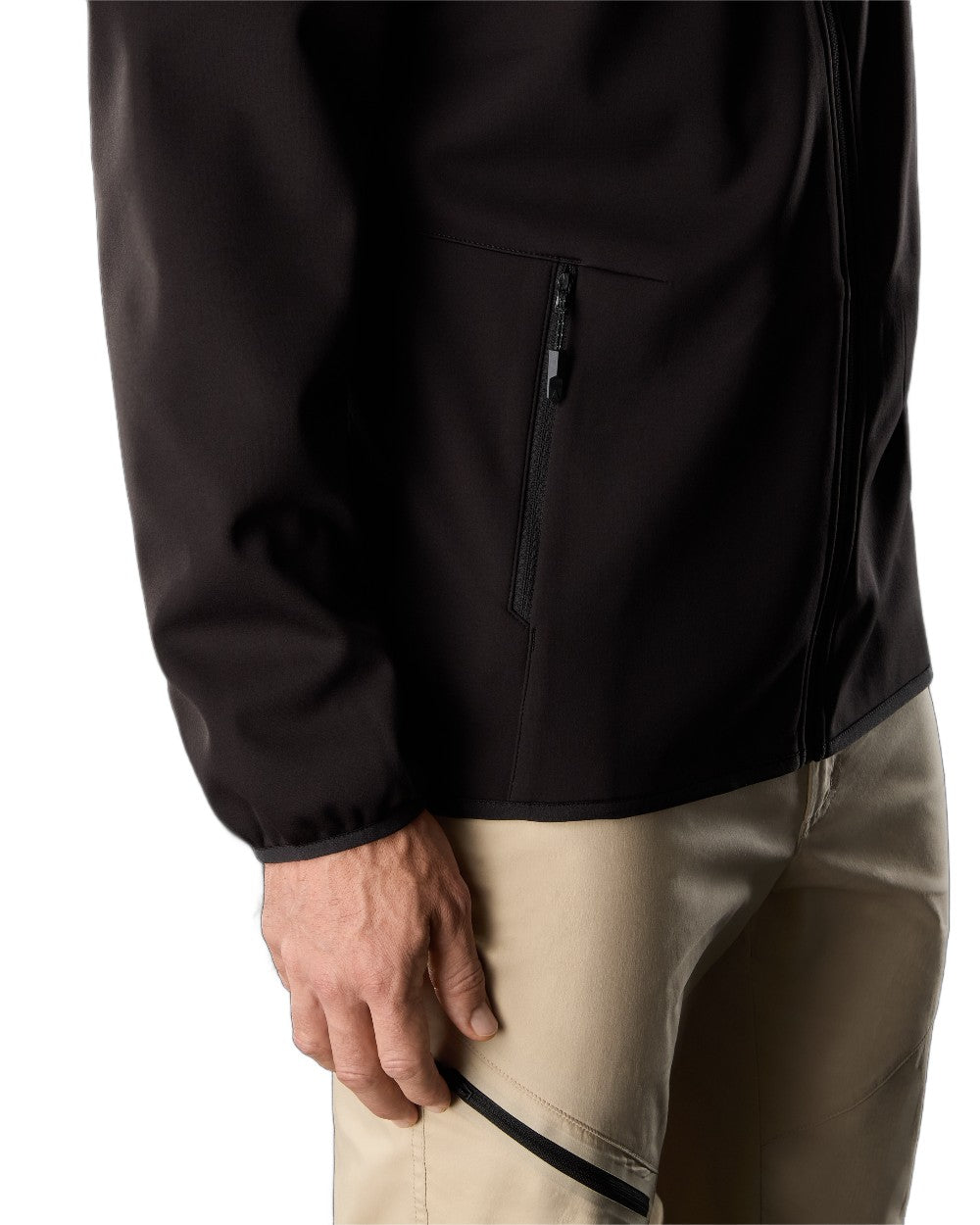 Black Coloured Musto Mens Evo Crew Softshell Jacket on White Background