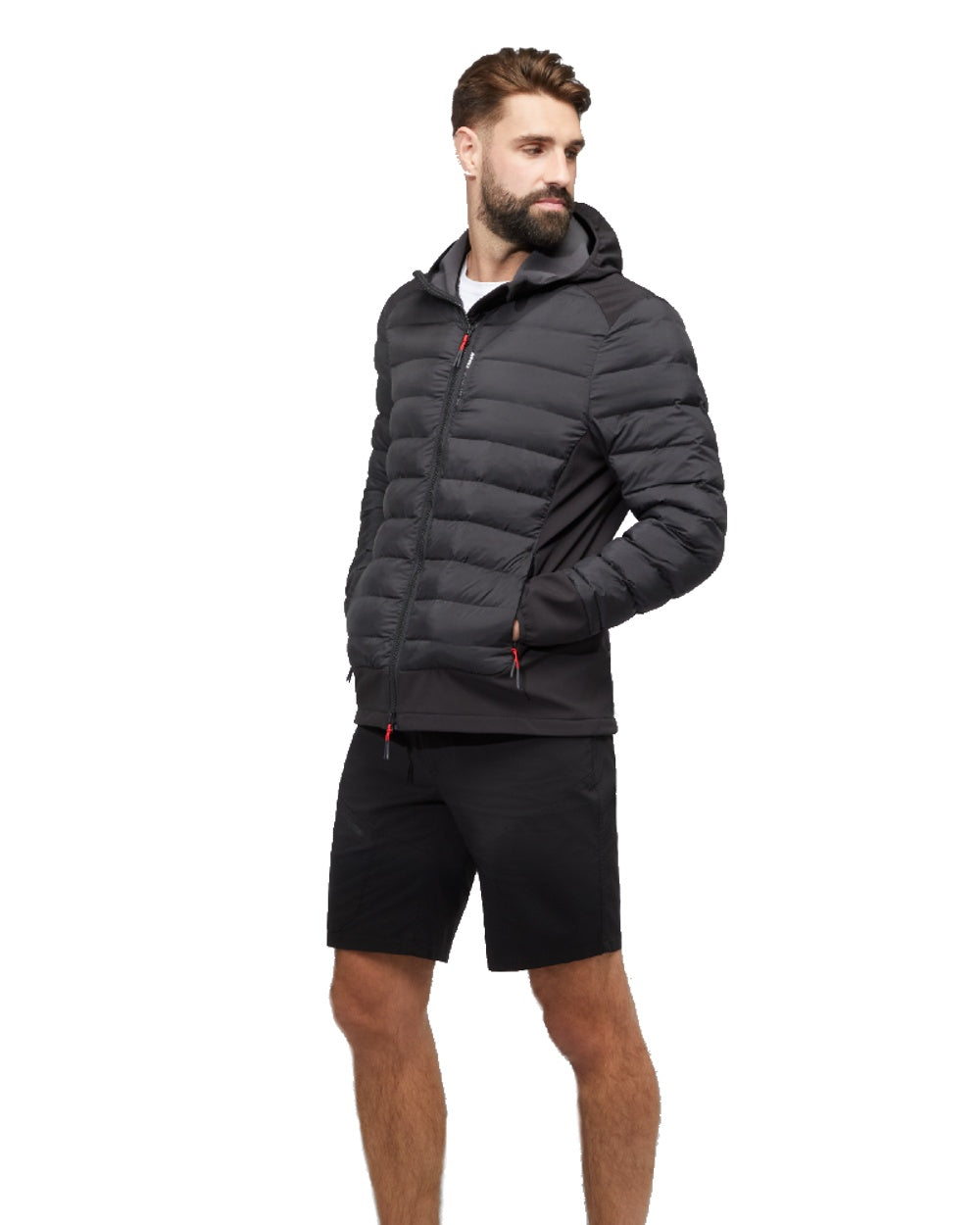 Black coloured Musto Mens Evolution Loft Hooded Jacket 2.0 on white background