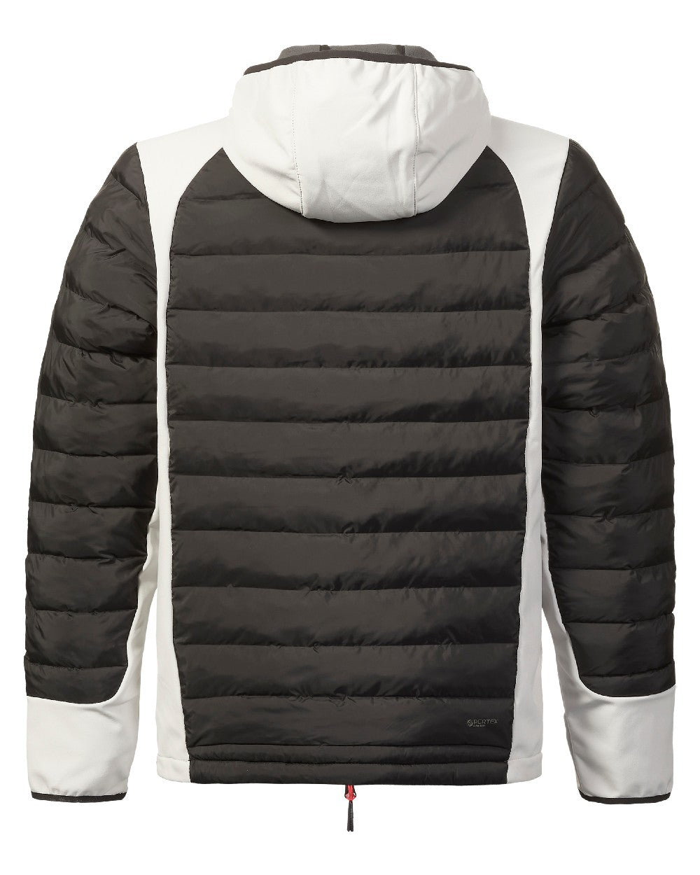 Platinum coloured Musto Mens Evolution Loft Hooded Jacket 2.0 on white background 