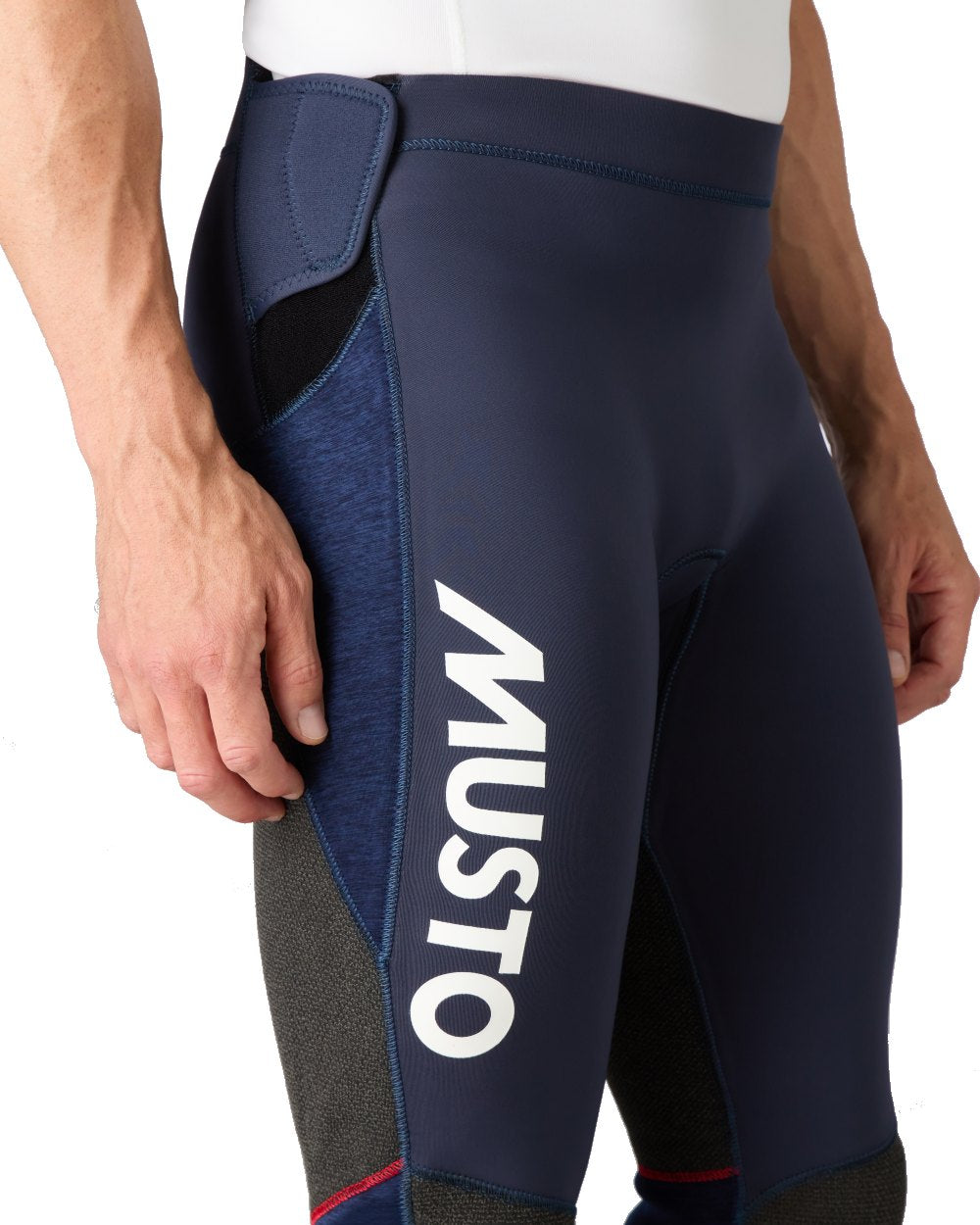 Midnight marl coloured Musto Mens Flexlite Alumin 3.0 Pants on white background